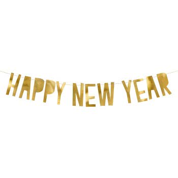 OEM Banner Happy New Year, 10 X 90 Cm Χρυσό GRL46-019M 5902230776128