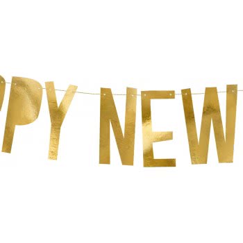 OEM Banner Happy New Year, 10 X 90 Cm Χρυσό GRL46-019M 5902230776128