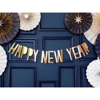 OEM Banner Happy New Year, 10 X 90 Cm Χρυσό GRL46-019M 5902230776128