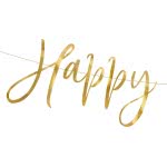 OEM Banner Happy New Year, Gold, 66X18cm Ευτυχισμένο Το Νέο Έτος Χρυσό GRL88-019M 5900779112025