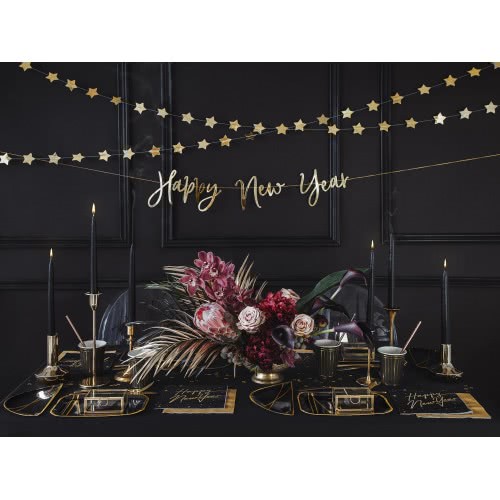 OEM Banner Happy New Year, Gold, 66X18cm Ευτυχισμένο Το Νέο Έτος Χρυσό GRL88-019M 5900779112025