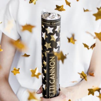 OEM Confetti cannon with stars, gold, 40cm Κανόνι Αστέρια Χρυσό TUKST40-019 5901157474902