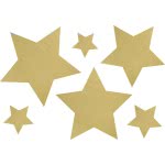 OEM Decoration Stars Gold (6Pcs) DWG1-019 5902230714281
