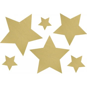 OEM Decoration Stars Gold (6Pcs) DWG1-019 5902230714281