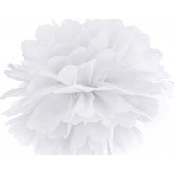 OEM Tissue paper Pompom, white, 25cm PP25-008 5901157469182