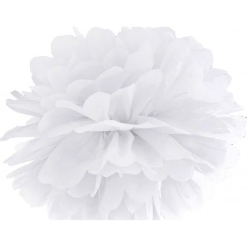OEM Tissue paper Pompom, white, 25cm PP25-008 5901157469182