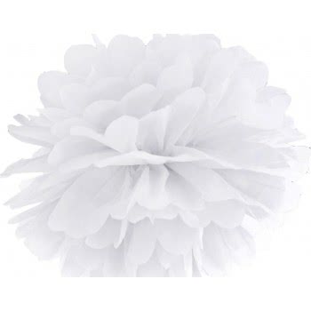 OEM Tissue paper Pompom, white, 25cm PP25-008 5901157469182