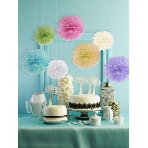OEM Tissue paper Pompom 25cm Λευκό PP25-008 5901157469182