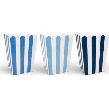 OEM Popcorn Κύπελλα Μπλε Ριγέ (6Pcs) POP7 5902230712287