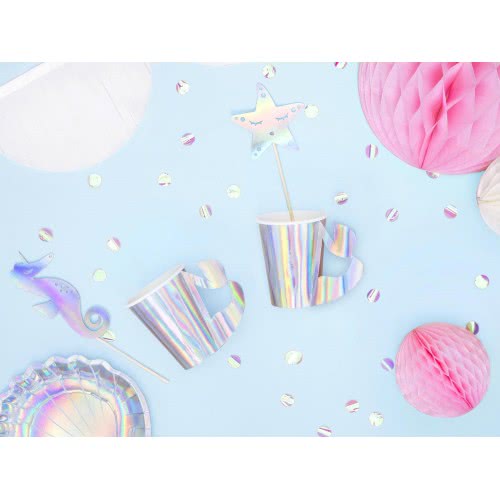 OEM Paper Cups Mermaid, Iridescent, 220Ml KPP43-017-EU3 5900779189881