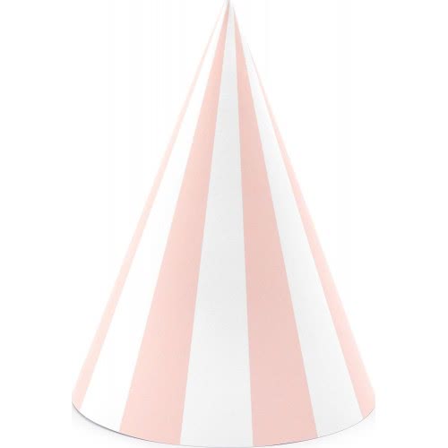 OEM Striped Party Hats, Light Pink, 16Cm CPP18-081J 5900779103702
