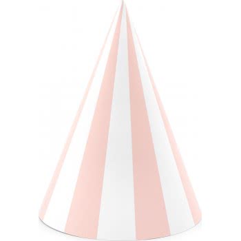 OEM Striped Party Hats, Light Pink, 16Cm CPP18-081J 5900779103702