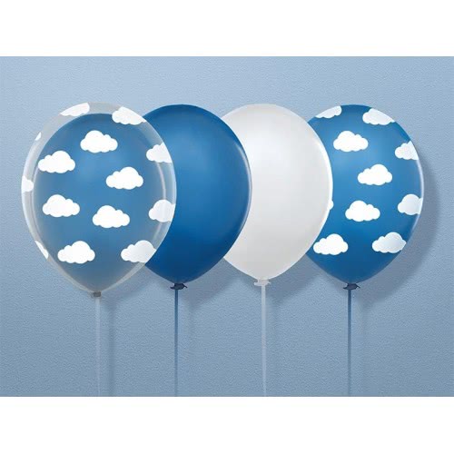 OEM Μπαλόνια 30Cm, Σύννεφα, Παστέλ Cornflower Μπλε Extra Strong SB14P-230-001 5901157492500