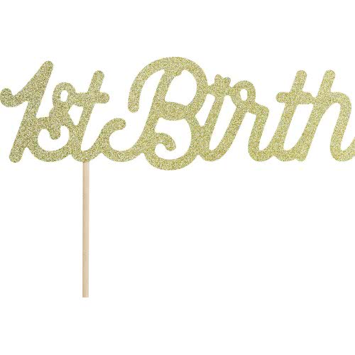 OEM Cake Topper 1St Birthday, Διακοσμητικό Γλυκών Χρυσό KPT34-019B 5902230767737