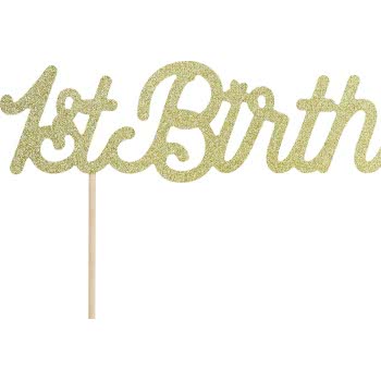 OEM Cake Topper 1St Birthday, Gold KPT34-019B 5902230767737