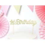 OEM Cake Topper 1St Birthday, Gold KPT34-019B 5902230767737