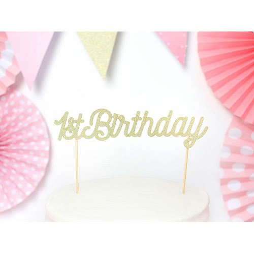 OEM Cake Topper 1St Birthday, Gold KPT34-019B 5902230767737