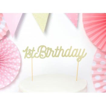 OEM Cake Topper 1St Birthday, Gold KPT34-019B 5902230767737