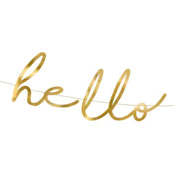 OEM Banner Little Star - Hello Baby, gold, 18x70cm GRL83-019M 5900779106307