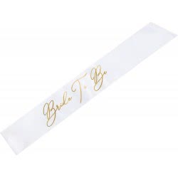 OEM Sash Bride To Be, Κορδέλα Λευκή 75Cm SWP3-008 5900779105515
