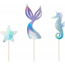 OEM Cake Toppers Mermaid, Iridescent, 24.5Cm KPT47-017 5900779100503