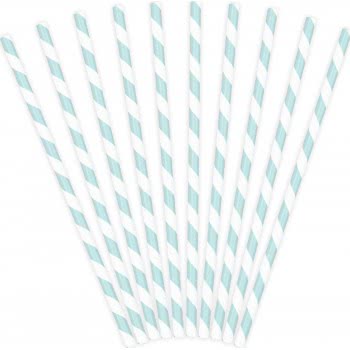 OEM Paper Straws, light blue, 19.5cm SPP1-001J 5902230750449