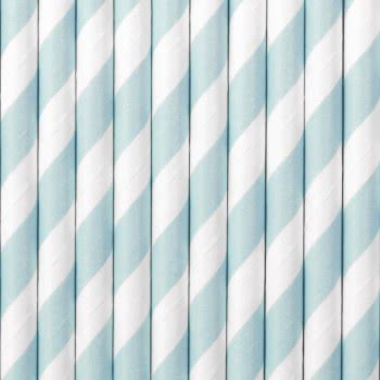 OEM Paper Straws, light blue, 19.5cm SPP1-001J 5902230750449
