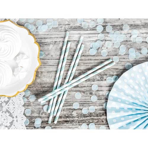 OEM Paper Straws, light blue, 19.5cm SPP1-001J 5902230750449