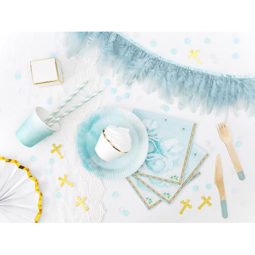 OEM Paper Straws, light blue, 19.5cm SPP1-001J 5902230750449