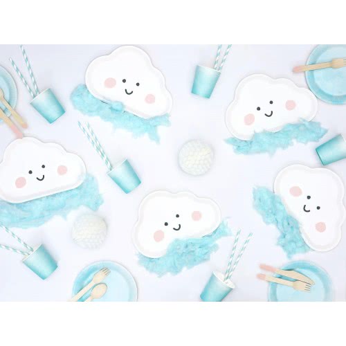 OEM Paper Straws, light blue, 19.5cm SPP1-001J 5902230750449