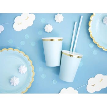 OEM Paper Straws Καλαμάκια, Μπλε, 19.5cm SPP1-001J 5902230750449