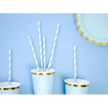 OEM Paper Straws, light blue, 19.5cm SPP1-001J 5902230750449