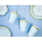 OEM Paper Straws Καλαμάκια, Μπλε, 19.5cm SPP1-001J 5902230750449