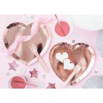 OEM Plates Heart, Rose Gold Πιάτα Καρδιά Χρυσά, 21X19cm TPP74-019R 5900779124998