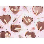 OEM Plates Heart, Rose Gold Πιάτα Καρδιά Χρυσά, 21X19cm TPP74-019R 5900779124998