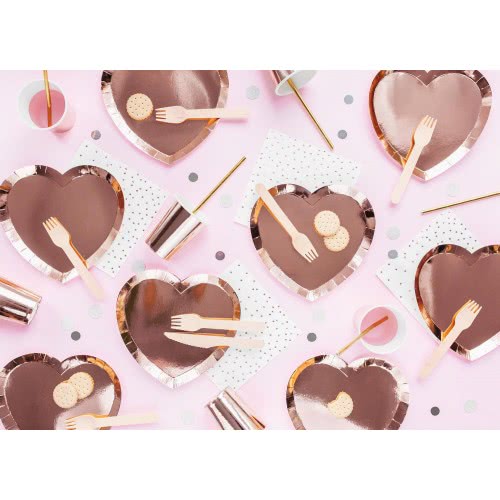 OEM Plates Heart, Rose Gold, 21X19cm TPP74-019R 5900779124998