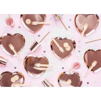 OEM Plates Heart, Rose Gold, 21X19cm TPP74-019R 5900779124998