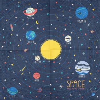 OEM Napkins Space Party, 33x33cm SP33-57 5902230791367
