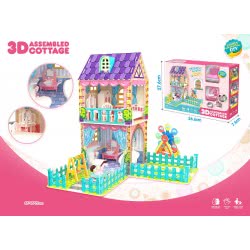 Toys-shop Choice 3D Assembled Cottage Διώροφη Βίλλα Με Αυλή JU063543 6990521635437