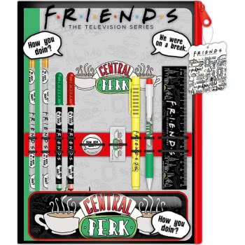 Blue Sky Studios Friends Bumper Stationery Wallet – Grey Σχολικό Σετ FS147249 5060718147249