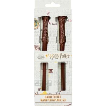 Blue Sky Studios Harry Potter Wand Pen And Pencil Set In Window Box SLHP521 5060718142923