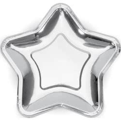 OEM Paper Plates Star, Silver, 23Cm TPP34-018ME 5902230790612