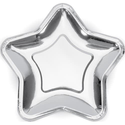 OEM Paper Plates Star, Silver, 23Cm TPP34-018ME 5902230790612