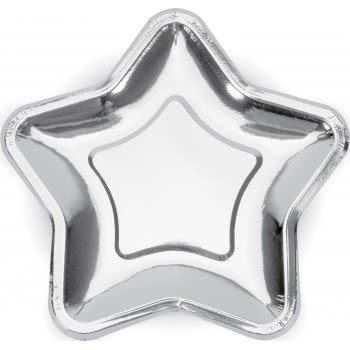 OEM Paper Plates Star, Silver, 23Cm TPP34-018ME 5902230790612