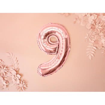OEM Foil Balloon Number 9, 35Cm, Rose Gold FB10M-9-019R 5902230780118