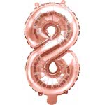 OEM Foil Balloon Number 8 , 35Cm, Rose Gold FB10M-8-019R 5902230780088
