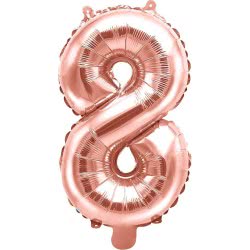 OEM Foil Μπαλόνι Αριθμός 8 35Cm Rose Gold Χρυσό FB10M-8-019R 5902230780088