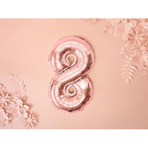 OEM Foil Μπαλόνι Αριθμός 8 35Cm Rose Gold Χρυσό FB10M-8-019R 5902230780088