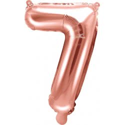 OEM Foil Balloon Number 7, 35Cm, Rose Gold FB10M-7-019R 5902230780057