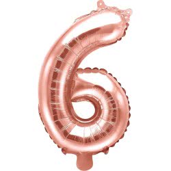 OEM Foil Μπαλόνι Αριθμός 6 35Cm Rose Gold Χρυσό FB10M-6-019R 5902230780026